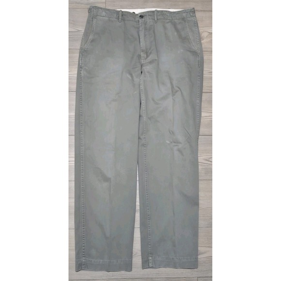 Vintage Polo Ralph Lauren Pants Standard Issue Mens 36x32 Military Gray / Green